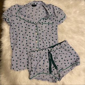 J. Crew Shamrock PJ Set Size Small